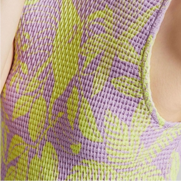 Farm Rio Anthropologie Boho Midi Sleveless Halter Floral High Neck Dress- Sz M - Picture 3 of 11